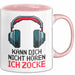 Gamer Gaming Liebhaber Tasse Geschenk Lustige Geschenkidee Spruch Kann Dich Nicht Hören Ich Zocke Rosa Trendation