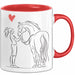 Pferde Tierliebhaber Mädchen Tasse Geschenk Lustige Geschenkidee Spruch Rot Trendation