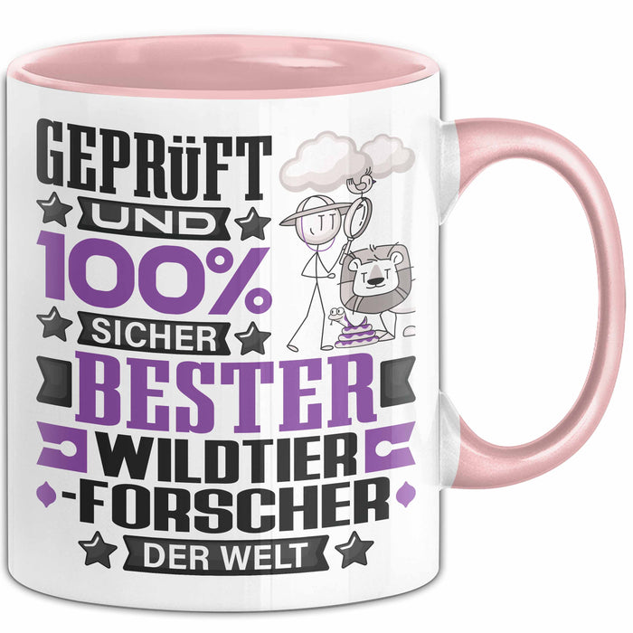 Wildtierforscher Geschenk Lustiger Spruch für Wildtierforscher Geschenkidee Bester Wildtierforscher Der Welt Rosa Trendation