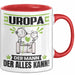 Uropa Tasse Geschenk für Uropa Der Mann Der Alles Kann Geschenkidee zum Geburtstag Rot Trendation