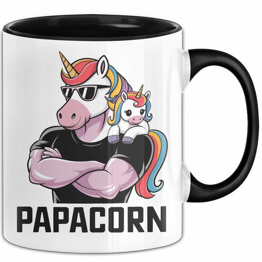 Vatertag Tasse Geschenk Papacorn Einhorn für Papa Spruch Trendation