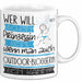 Outdoor-Bloggerin Tasse Geschenk Spruch Wer Will Schon Prinzessin Sein Wenn Man Auch Outdoor-Bloggerin Sein Kann Weiß Trendation