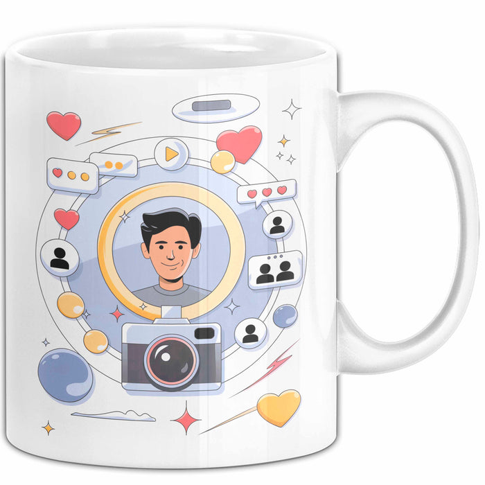 Content Creator Tasse Geschenk Lustige Geschenkidee Spruch Für Digitale Macher Weiß Trendation
