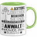 Anwalt Geschenk Tasse Lustiger Spruch Erheben Sie Sich Der Anwalt Betritt den Raum Grün Trendation
