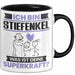 Stiefenkel Tasse Geschenk für Stiefenkel Geburtstag Lustiger Spruch Kaffee-Becher Was Ist Deine Superkraft Schwarz Trendation