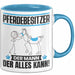 Pferdebesitzer Tasse Geschenk für Pferdebesitzer Der Mann Der Alles Kann Geschenkidee zum Geburtstag Blau Trendation