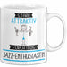 Jazz-Enthusiastin Tasse Geschenk Becher Stark Attraktiv Furchtlos Jazz-Enthusiastin Lustige Geschenkidee Weiß Trendation