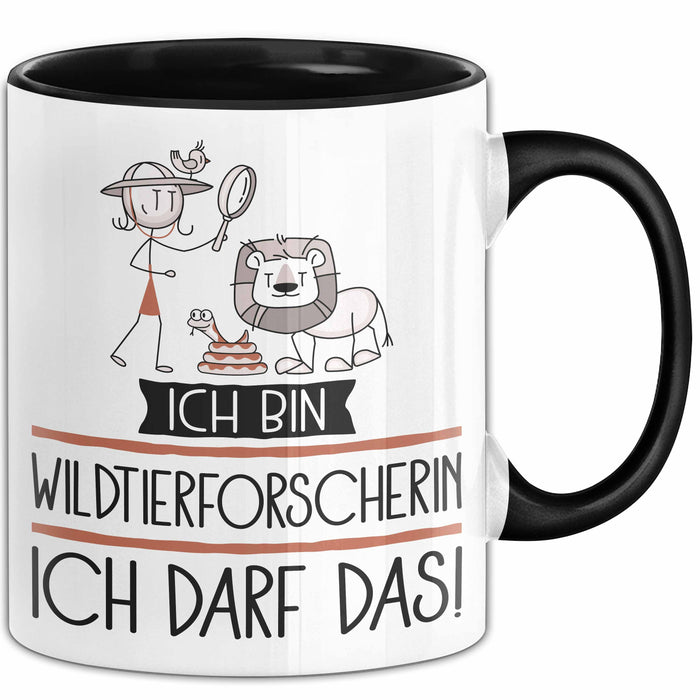 Geschenk für Wildtierforscherin Tasse Lustige Geschenkidee Geburtstag Ich Bin Wildtierforscherin Ich Darf Das Trendation