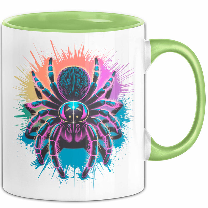 Spinne Vogelspinne Tier Tasse Geschenk Lustige Geschenkidee Spruch Grün Trendation