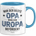 Opa Großvater Tasse Geschenk Lustige Geschenkidee Spruch Nur Der Beste Opa Wird Zum Uropa Befördert Blau Trendation