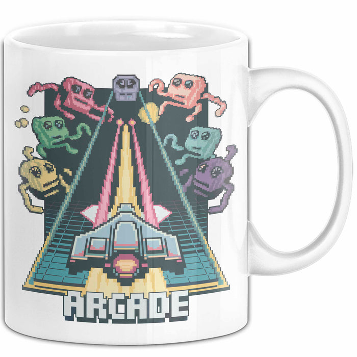 Retro Gamer Tasse Geschenkidee für Gaming und Konsolen Fans Weiß Trendation