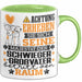 Schwiegergroßvater Geschenk Tasse Lustiger Spruch Erheben Sie Sich Der Schwiegergroßvater Betritt den Raum Grün Trendation