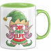 Chefin Tasse Geschenk Die Chef Elfe Geschenkidee Zu Weihnachten Für Chefin Kaffee-Becher Grün Trendation