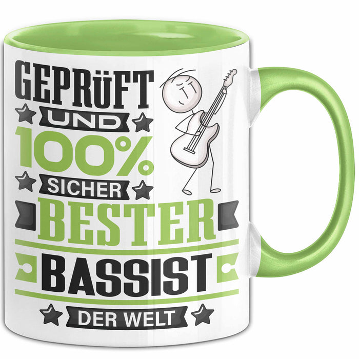 Bassist Geschenk Lustiger Spruch für Bassist Geschenkidee Bester Bassist Der Welt Grün Trendation