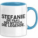 Stefanie Tasse Stefanie – Die Frau. Der Mythos. Die Legende. Geschenk Blau Trendation