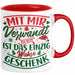 Weihnachten Tasse Geschenk Mit Mir Verwandt Zu Sein Ist Das Einzig Wahre Geschenk Familie Bruder Schwester Geschwister Humor Rot Trendation