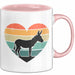 Eselbauer Esel Tier Retro Tasse Geschenk Lustige Geschenkidee Spruch Rosa Trendation
