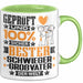 Schwiegergroßvater Geschenk Lustiger Spruch für Schwiegergroßvater Geschenkidee Bester Schwiegergroßvater Der Welt Grün Trendation