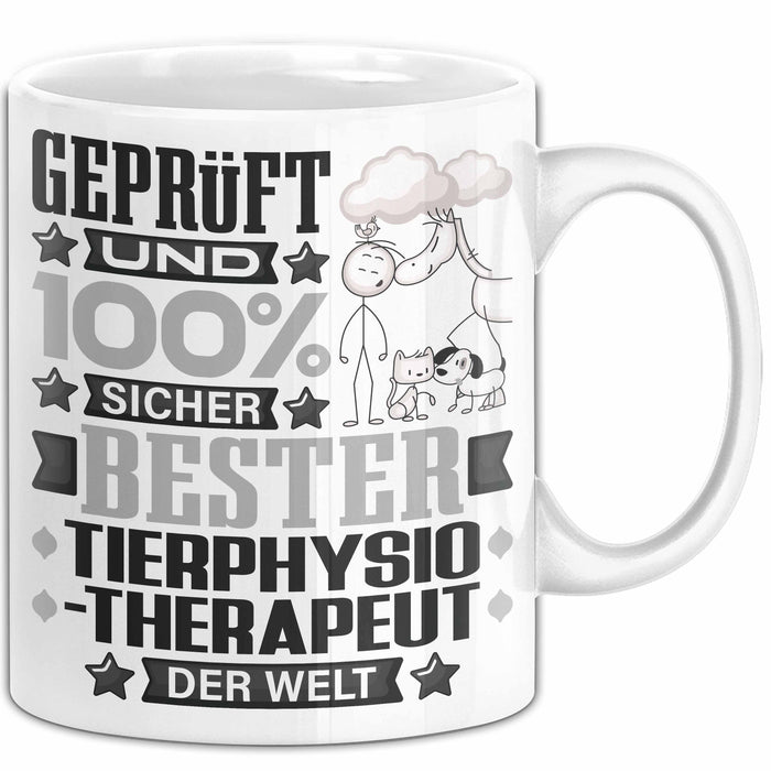 Tierphysiotherapeut Geschenk Lustiger Spruch für Tierphysiotherapeut Geschenkidee Bester Tierphysiotherapeut Der Welt Weiß Trendation