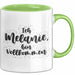 Melanie Tasse Ich Melanie, Bin Vollkommen Geschenk Grün Trendation