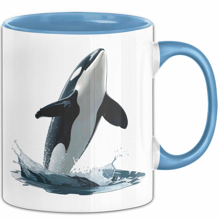 Wal Tier Tasse Geschenk Lustige Geschenkidee Spruch Blau Trendation