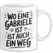 Gabriele Tasse Geschenk Wo Eine Gabriele Ist Ist Auch Ein Weg Geschenkidee Becher mit Name Weiß Trendation