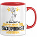Saxophonist Geschenk Tasse So Gut Kann Nur Ein Saxophonist Aussehen Geschenkidee Kaffee-Becher Rot Trendation