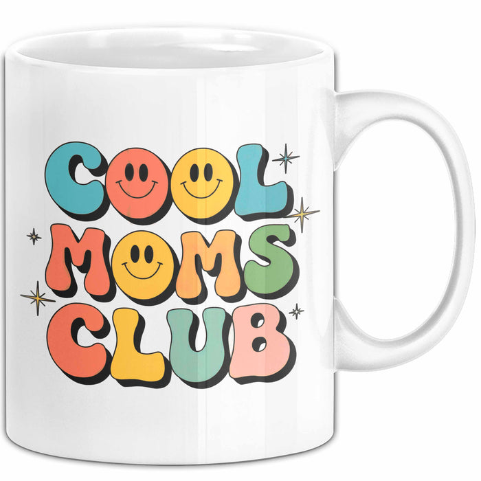 Mama Muttertag Tasse Becher Geschenk Lustige Geschenkidee Spruch Cooler Moms Club Weiß Trendation