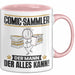 Comic-Sammler Tasse Geschenk für Comic-Sammler Der Mann Der Alles Kann Geschenkidee zum Geburtstag Rosa Trendation