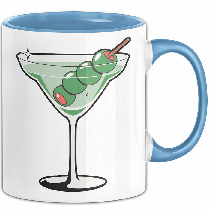 Cocktail Liebhaber Tasse Geschenkidee für Mixologie Fan Blau Trendation
