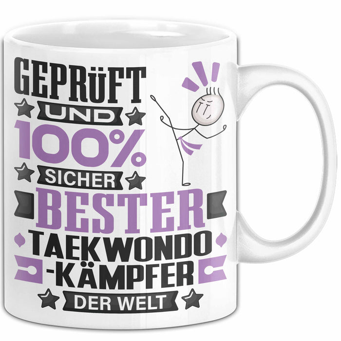 Taekwondo-Kämpfer Geschenk Lustiger Spruch für Taekwondo-Kämpfer Geschenkidee Bester Taekwondo-Kämpfer Der Welt Weiß Trendation