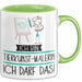 Geschenk für Tierkunst-Malerin Tasse Lustige Geschenkidee Geburtstag Ich Bin Tierkunst-Malerin Ich Darf Das Grün Trendation