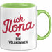 Ilona Tasse Geschenk Ich Bin Vollkommen Ilona Geschenkidee Geburtstag Grün Trendation
