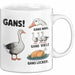 Gans Tier Gänse Bauer Tasse Becher Geschenk Lustige Geschenkidee Spruch Gänsearten Weiß Trendation