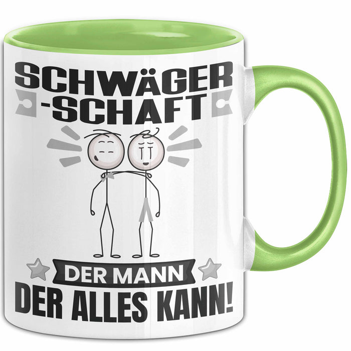 Schwägerschaft Tasse Geschenk für Schwägerschaft Der Mann Der Alles Kann Geschenkidee zum Geburtstag Grün Trendation