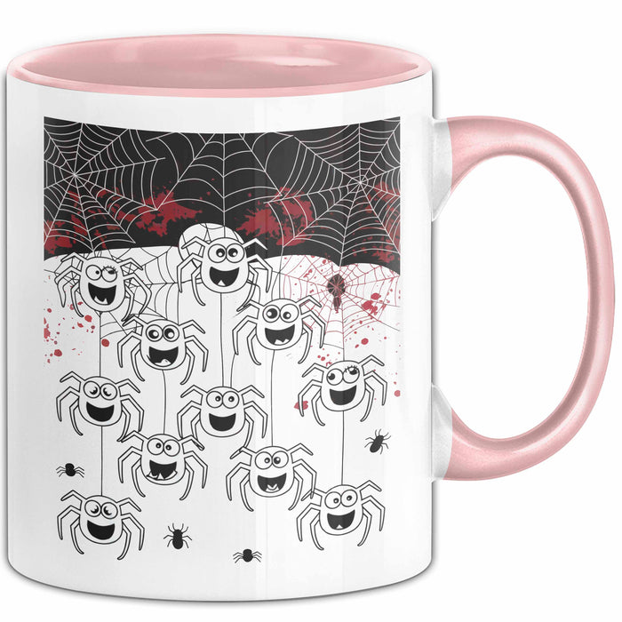 Spinne Vogelspinne Tier Tasse Geschenk Lustige Geschenkidee Spruch Rosa Trendation