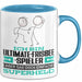 Ultimate-Frisbee-Spieler Geschenk Tasse Ich Bin Ultimate-Frisbee-Spieler Aber Sag Doch Einfach Superheld Lustige Geschenkdiee für Ultimate-Frisbee-Spieler Kaffee-Becher Blau Trendation