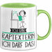 Geschenk für Raptexterin Tasse Lustige Geschenkidee Geburtstag Ich Bin Raptexterin Ich Darf Das Grün Trendation