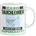 Tauchlehrer Tasse Geschenk für Tauchlehrer Geburtstag Lustiger Spruch Kaffee-Becher Was Ist Deine Superkraft Weiß Trendation