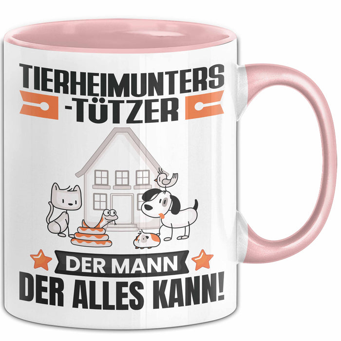 Tierheimunterstützer Tasse Geschenk für Tierheimunterstützer Der Mann Der Alles Kann Geschenkidee zum Geburtstag Rosa Trendation