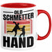 Handball Geschenk Tasse Geschenkidee Handball-Spieler Handballspielerin Mädchen Jungs Kaffee-Becher Old Schmetterhand Rot Trendation