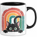 Katzen Tierliebhaber Vintage Tasse Geschenk Lustige Geschenkidee Spruch Schwarz Trendation