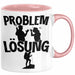 Wandern Tasse Geschenk für Wanderer Männer Geschenkidee Problem und Lösung Berge Wandern Rosa Trendation