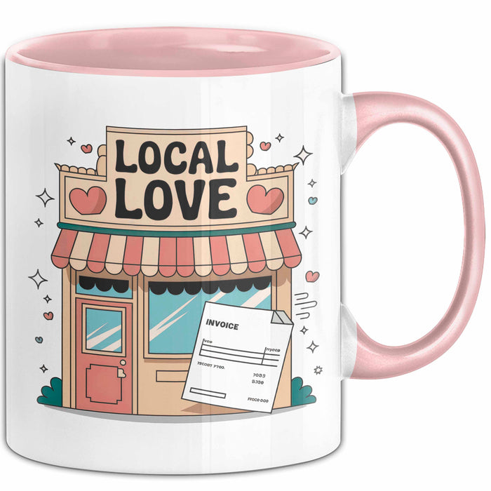 Kleinunternehmer Tasse Geschenk Lustige Geschenkidee Spruch Für Lokale Helden Rosa Trendation