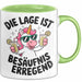 Einhorn Trinken Liebhaber Sarkasmus Tasse Becher Geschenk Lustige Geschenkidee Spruch Die Lage Ist Besäufniserregend Grün Trendation