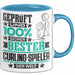 Curling-Spieler Geschenk Lustiger Spruch für Curling-Spieler Geschenkidee Bester Curling-Spieler Der Welt Blau Trendation