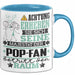 Pop-Fan Geschenk Tasse Lustiger Spruch Erheben Sie Sich Der Pop-Fan Betritt den Raum Blau Trendation