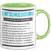 Entschuldigung Geschenk Tasse Es Tut Mir Leid Geburtstag Vergessen Nachträgliches Geschenk Becher Grün Trendation