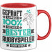 Rugbyspieler Geschenk Lustiger Spruch für Rugbyspieler Geschenkidee Bester Rugbyspieler Der Welt Rot Trendation