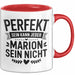 Marion Tasse Geschenk Perfekt Sein Kann Jeder Geschenkidee Geburtstag Rot Trendation